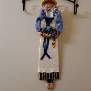 Cynthia Madrid Gardening Angel Wall Sculpture.